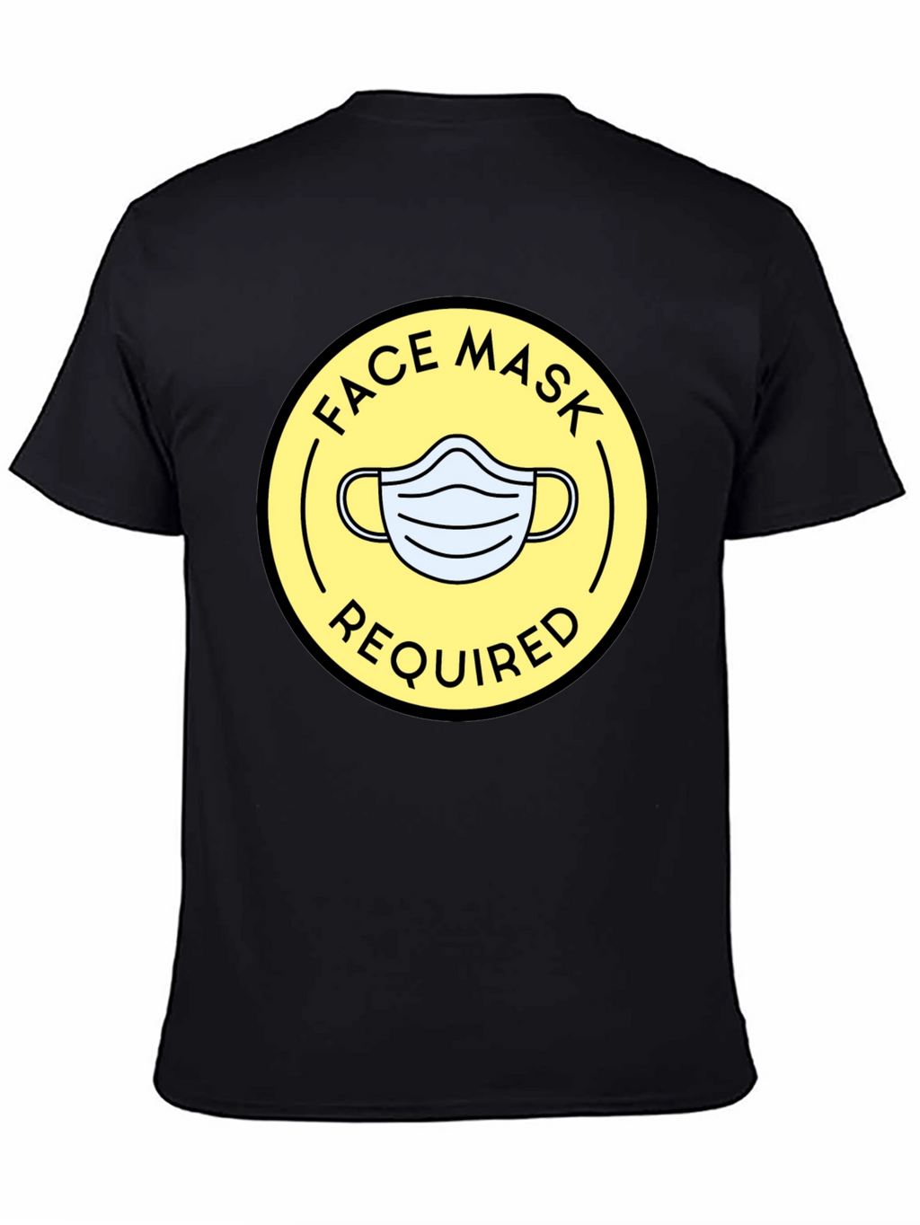 Face Mask Required Graphic Tee - Black