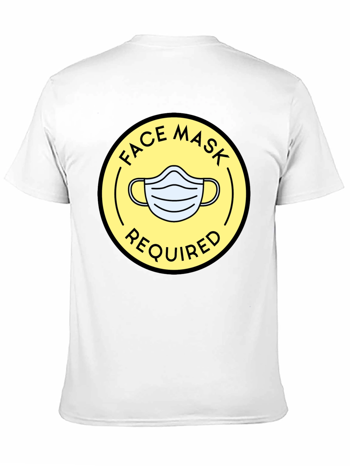 Face Mask Required Graphic Tee - Black