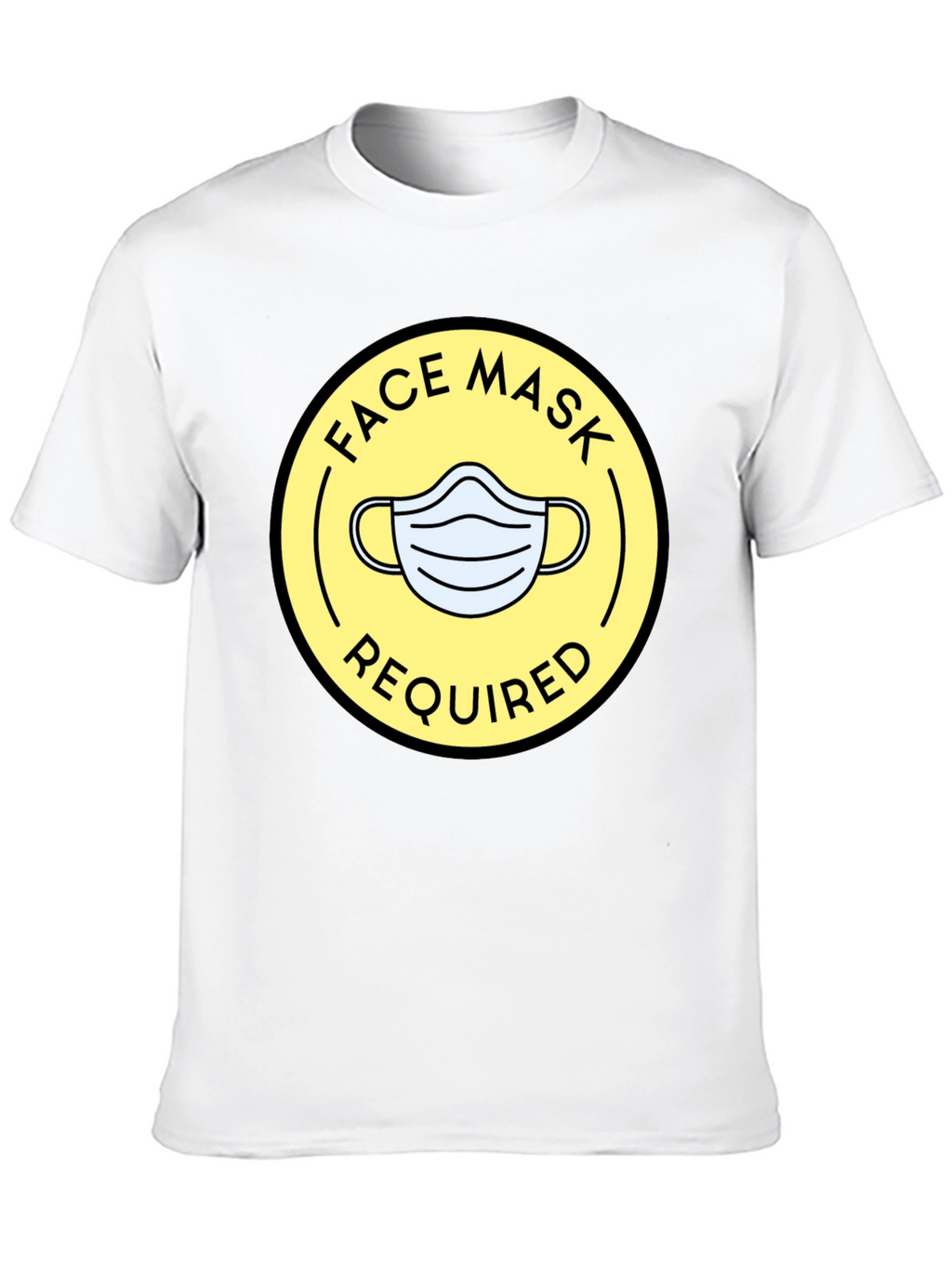 Face Mask Required Graphic Tee - Black