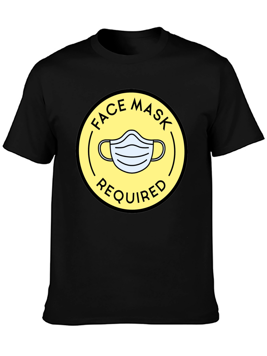 Face Mask Required Graphic Tee - Black
