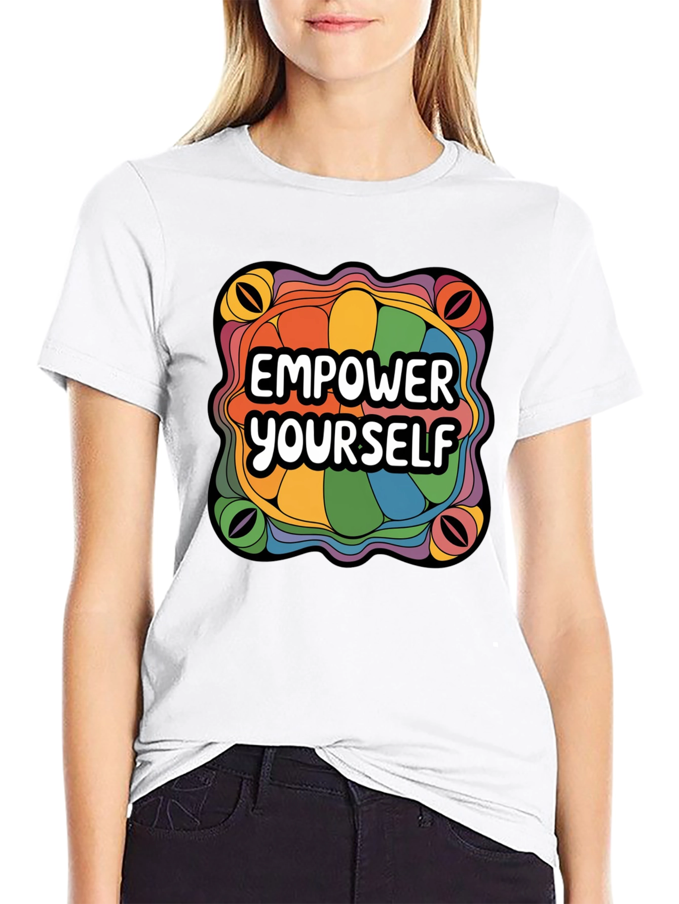 Empower Yourself Rainbow Graphic Tee
