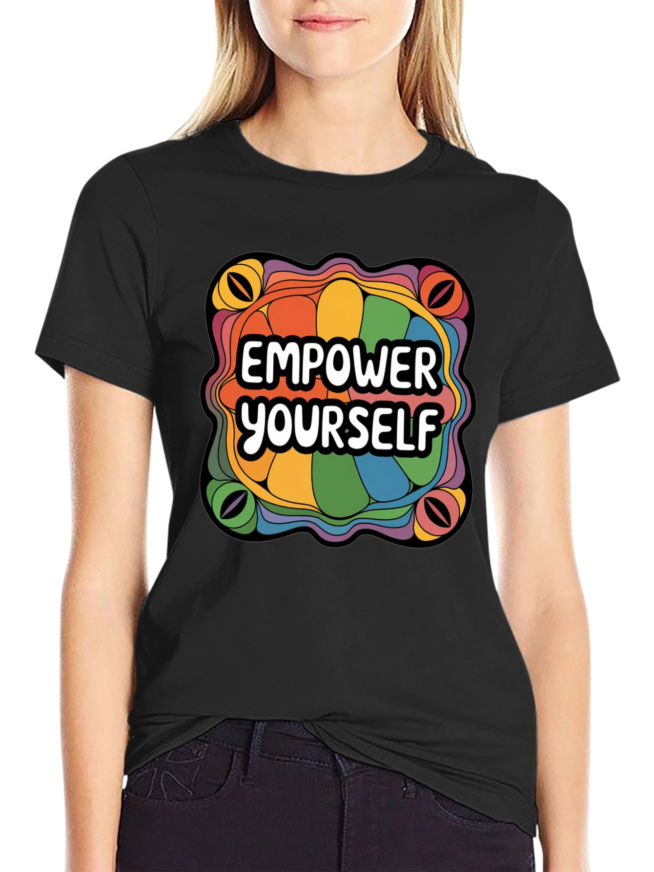 Empower Yourself Rainbow Graphic Tee