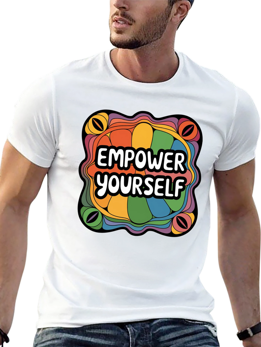 Empower Yourself Rainbow Graphic Tee