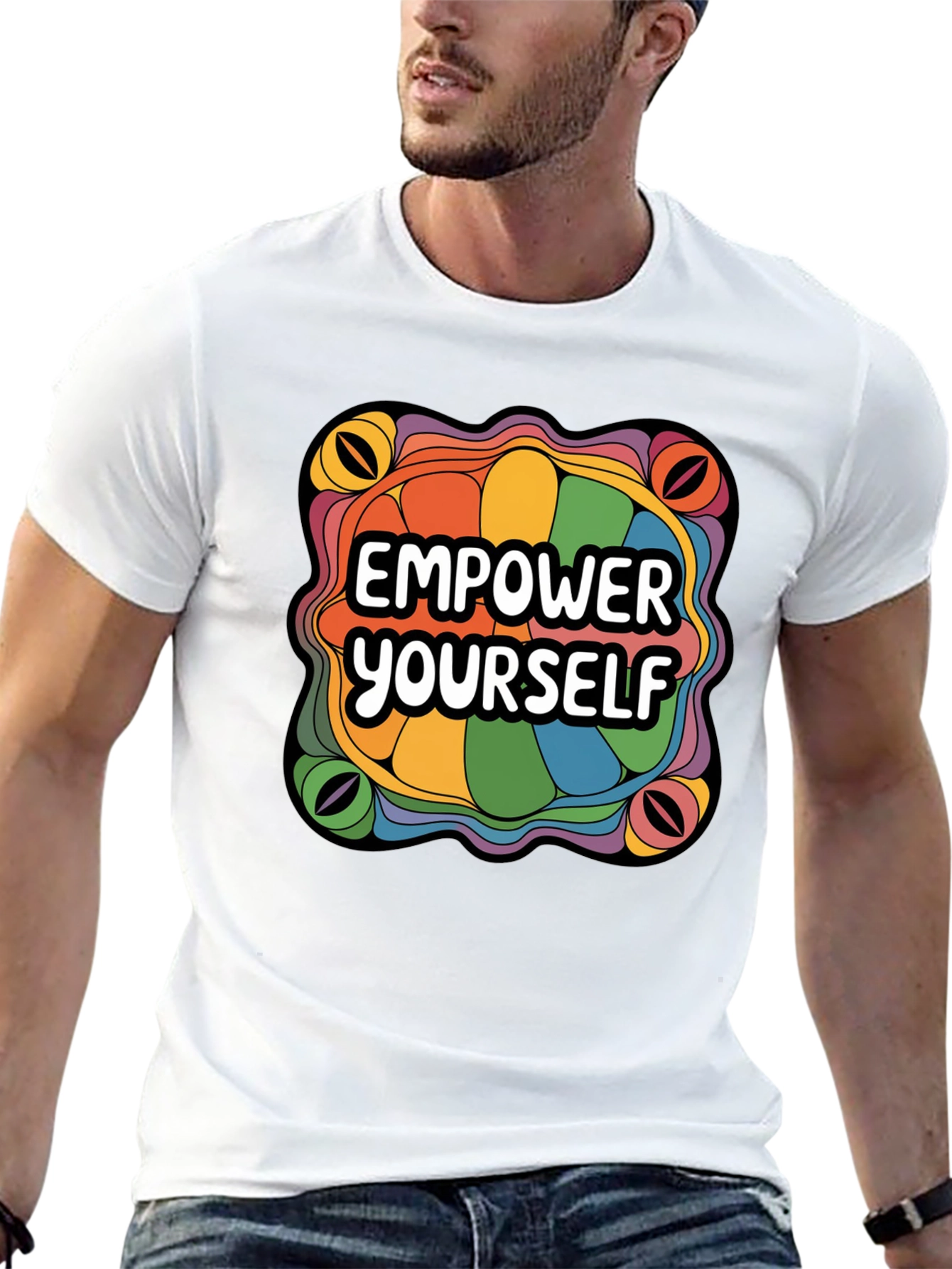 Empower Yourself Rainbow Graphic Tee