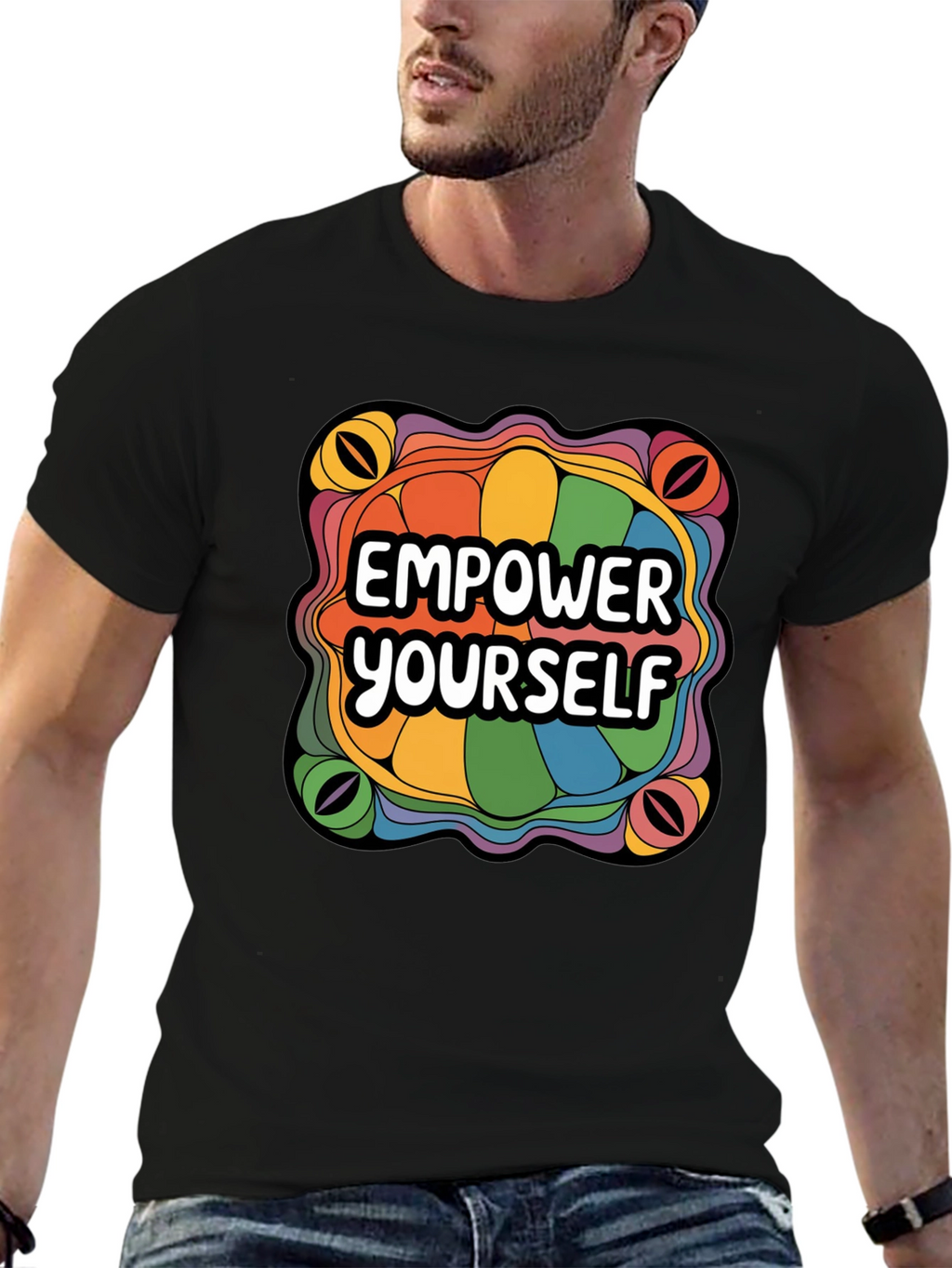 Empower Yourself Rainbow Graphic Tee