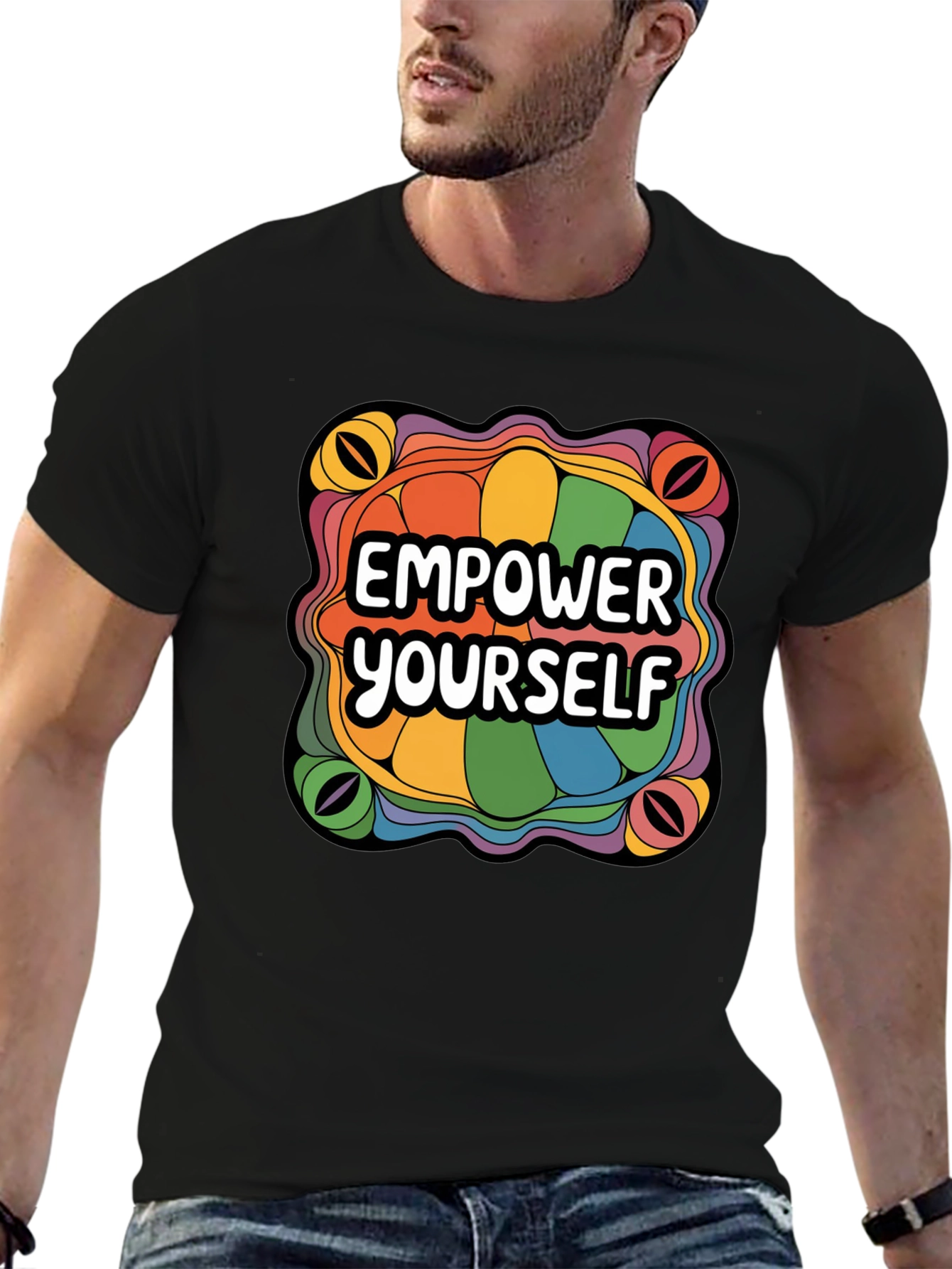 Empower Yourself Rainbow Graphic Tee