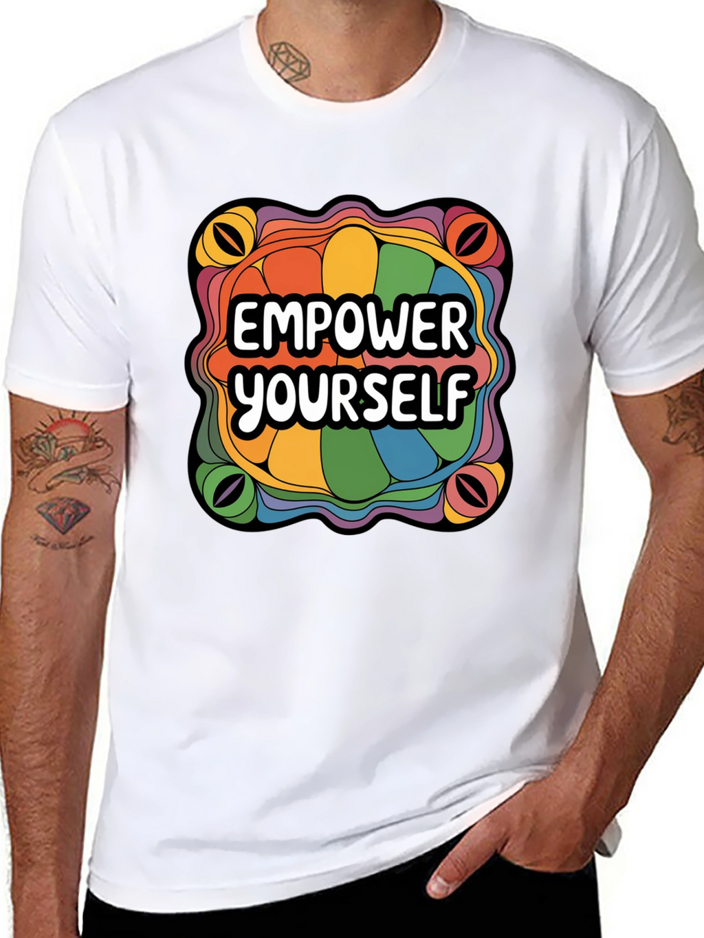 Empower Yourself Rainbow Graphic Tee