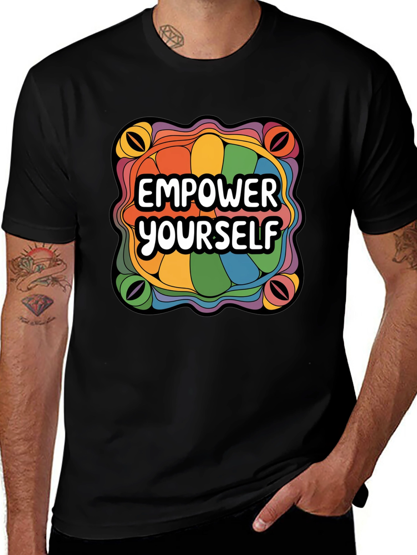 Empower Yourself Rainbow Graphic Tee
