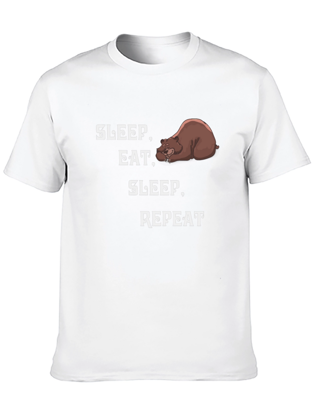 Sleep Eat Repeat Bear Graphic T-Shirt