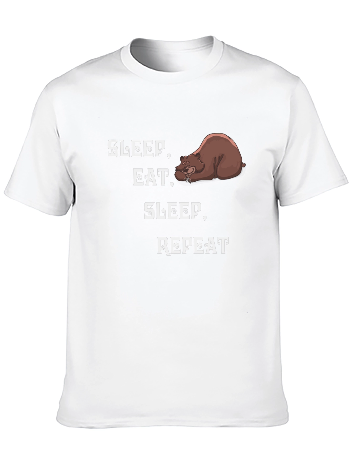 Sleep Eat Repeat Bear Graphic T-Shirt