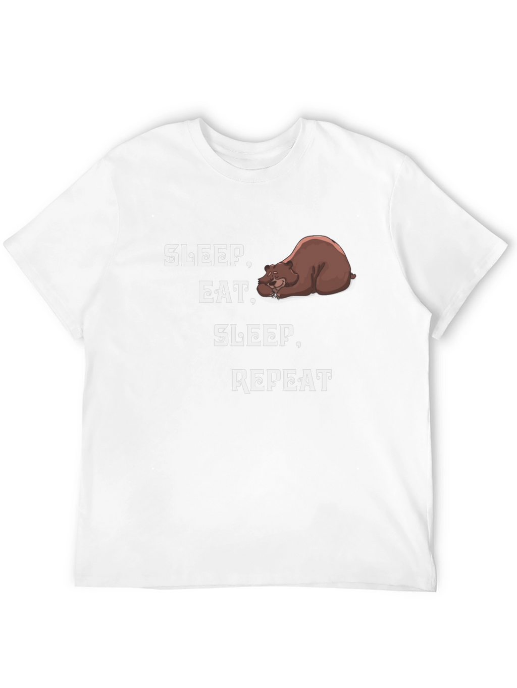 Sleep Eat Repeat Bear Graphic T-Shirt