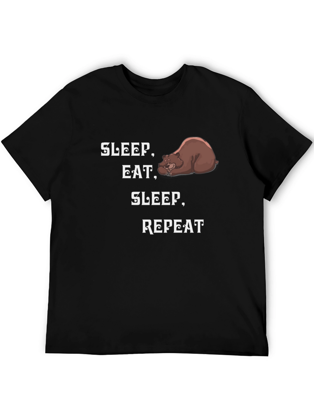 Sleep Eat Repeat Bear Graphic T-Shirt