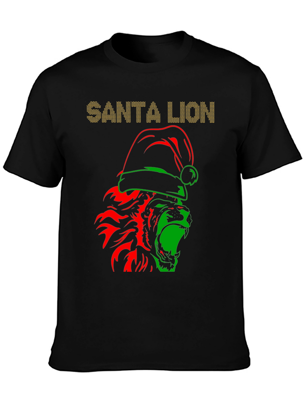 Santa Lion Graphic T-Shirt