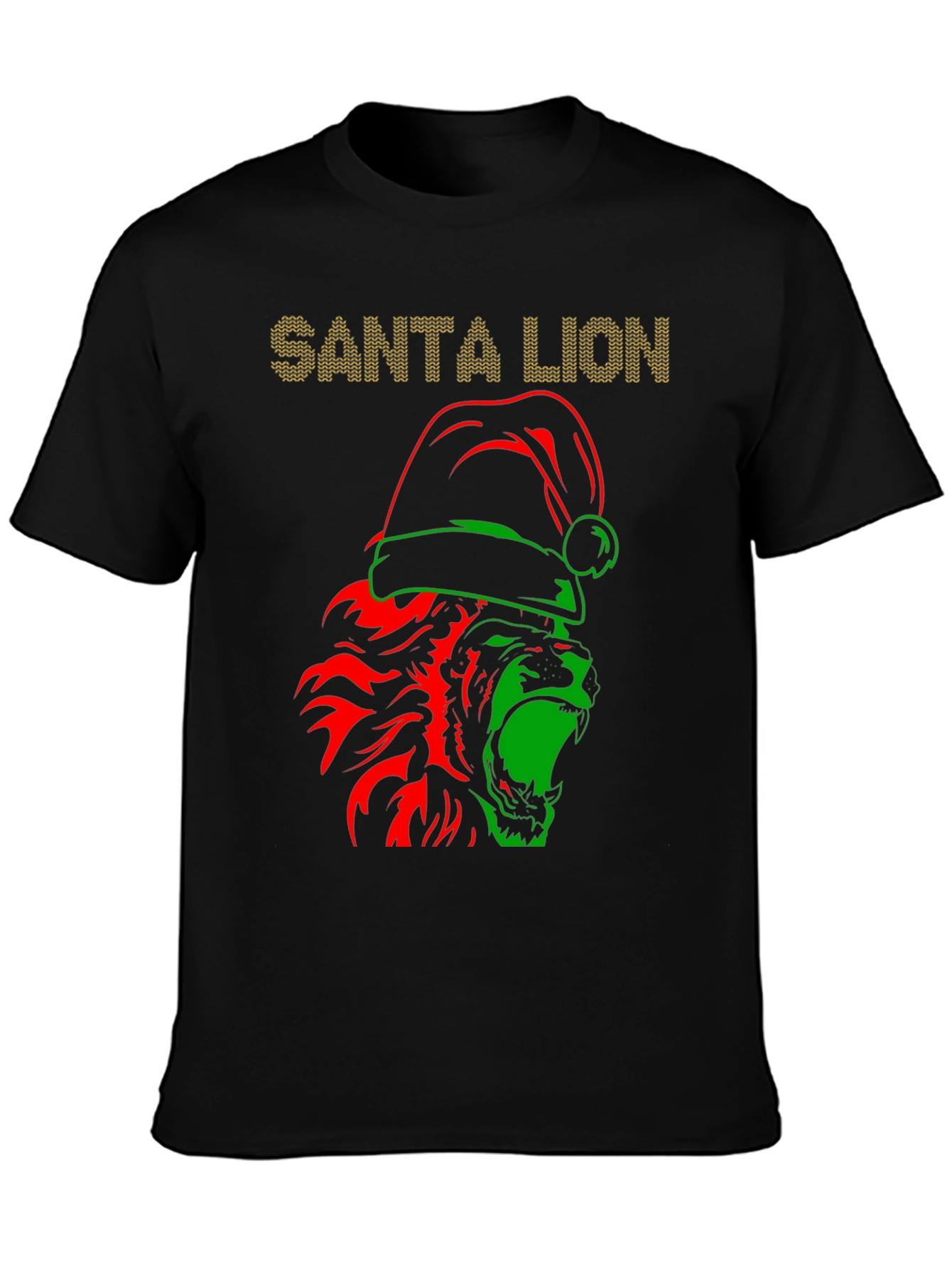 Santa Lion Graphic T-Shirt