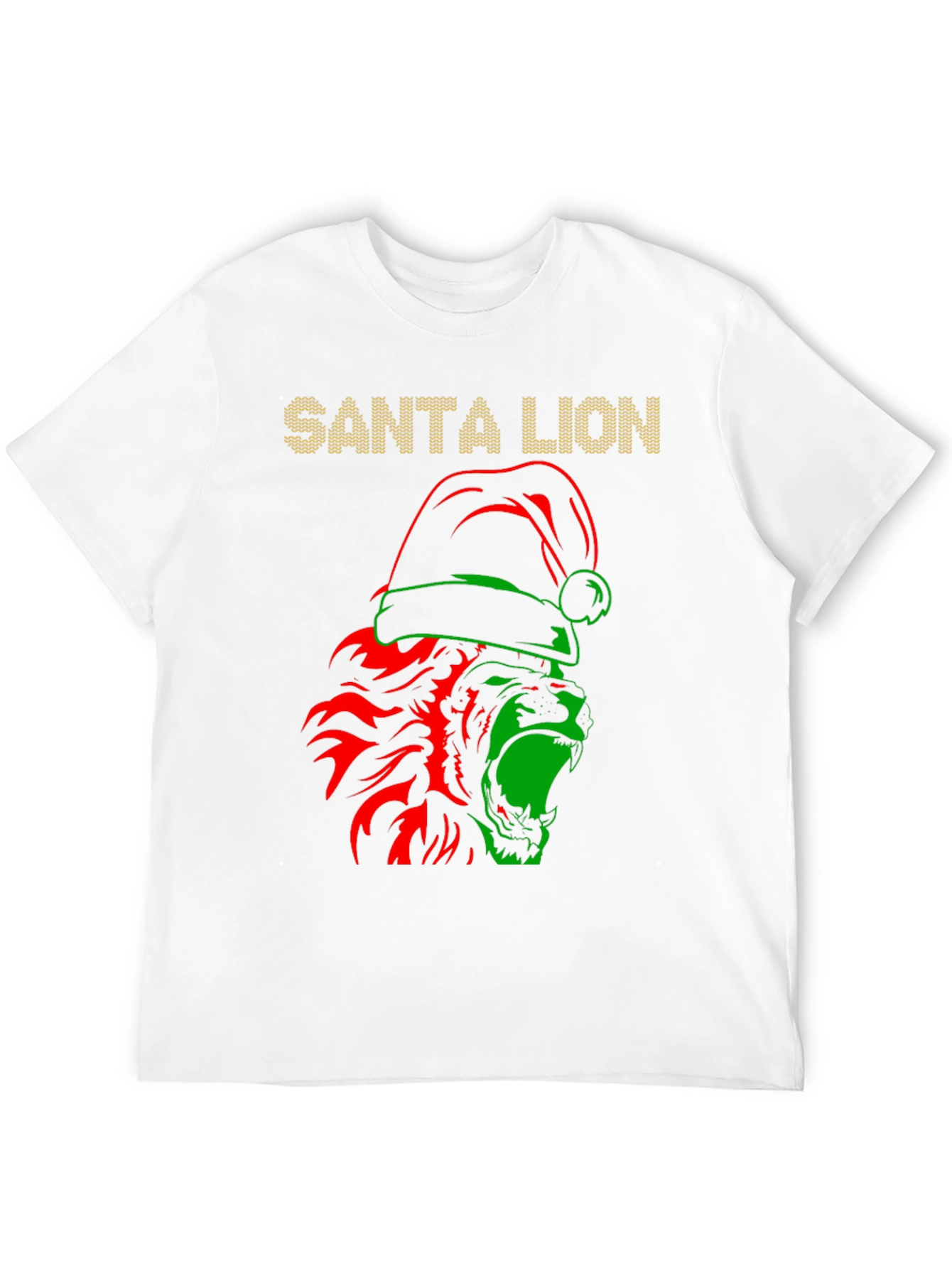 Santa Lion Graphic T-Shirt
