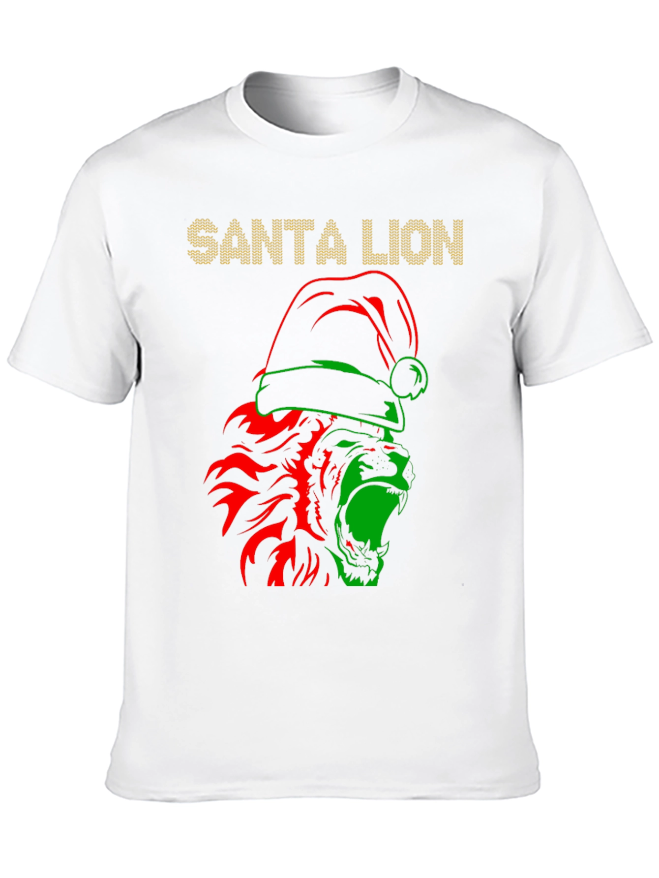 Santa Lion Graphic T-Shirt