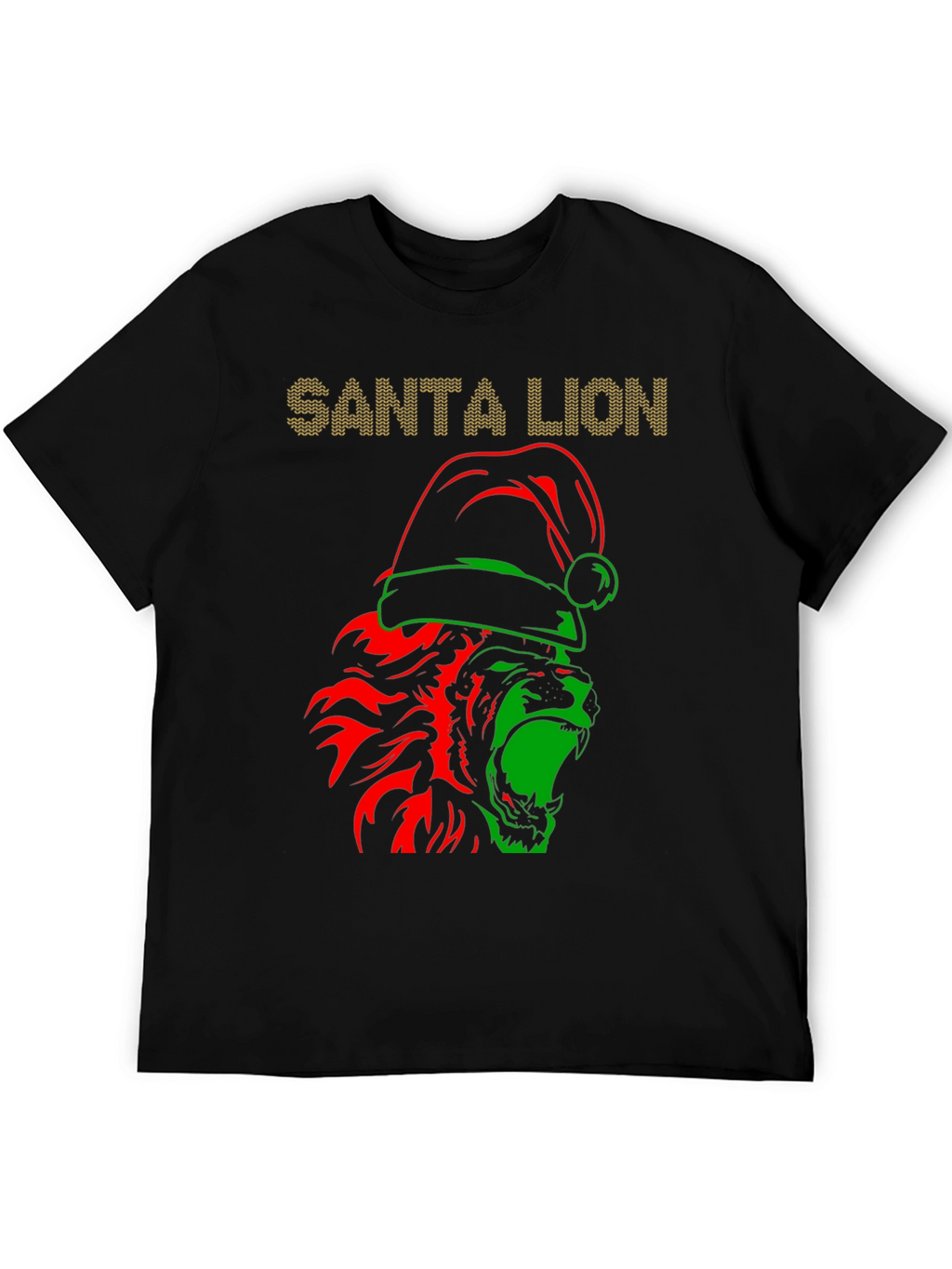 Santa Lion Graphic T-Shirt