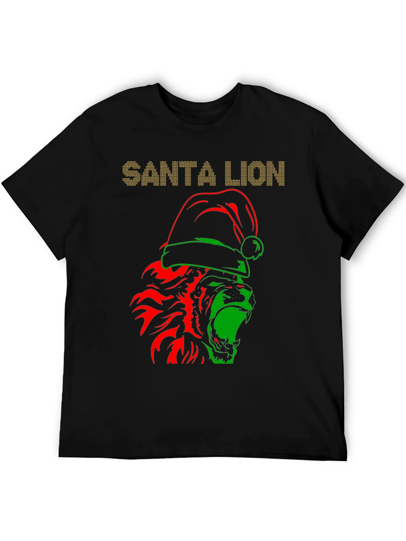 Santa Lion Graphic T-Shirt
