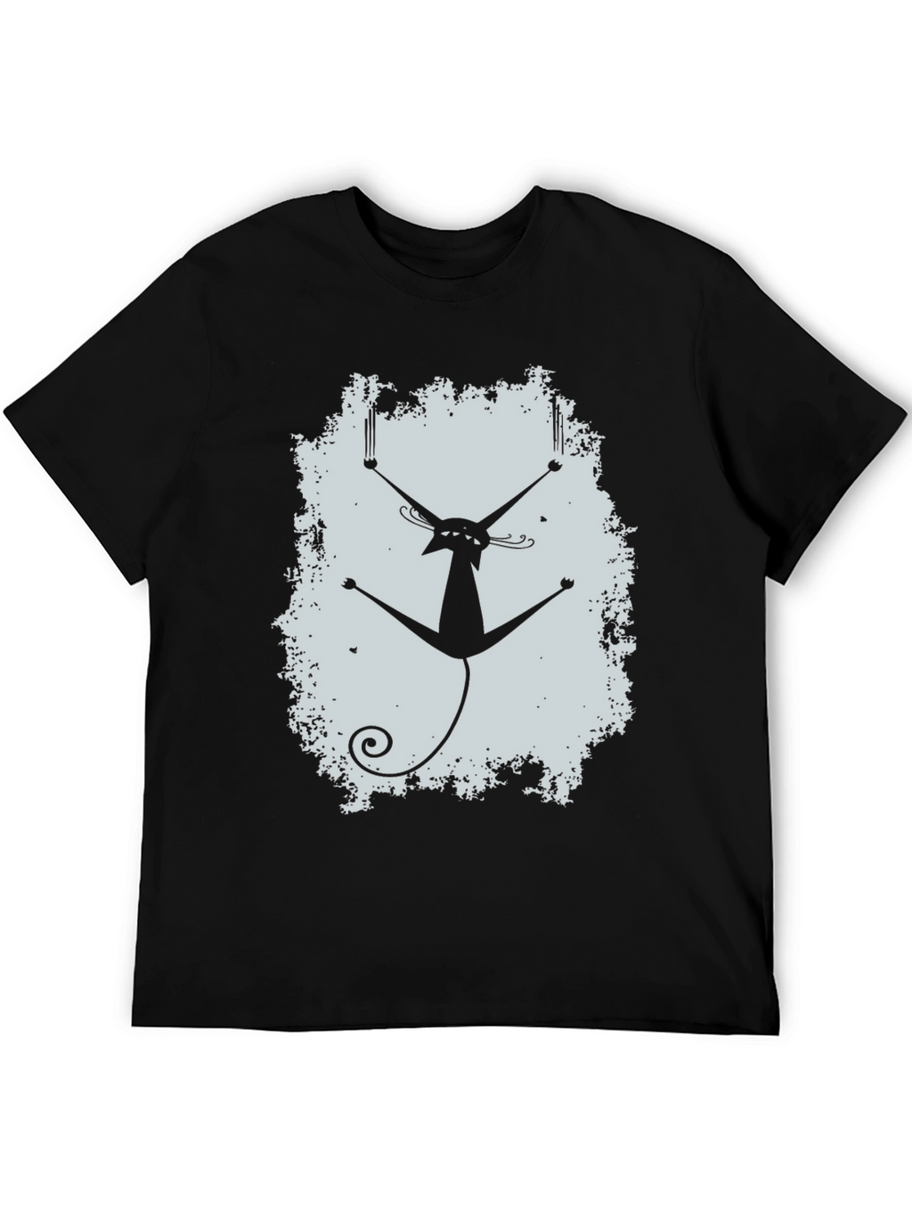 Cool Cat Scratch T-Shirt - Black Graphic Tee