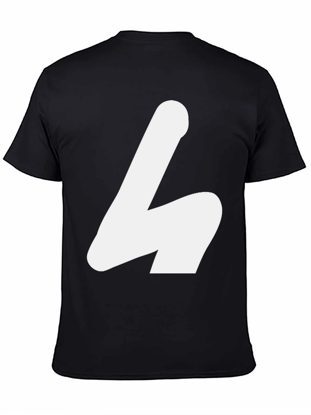 White Shape on Black Tee