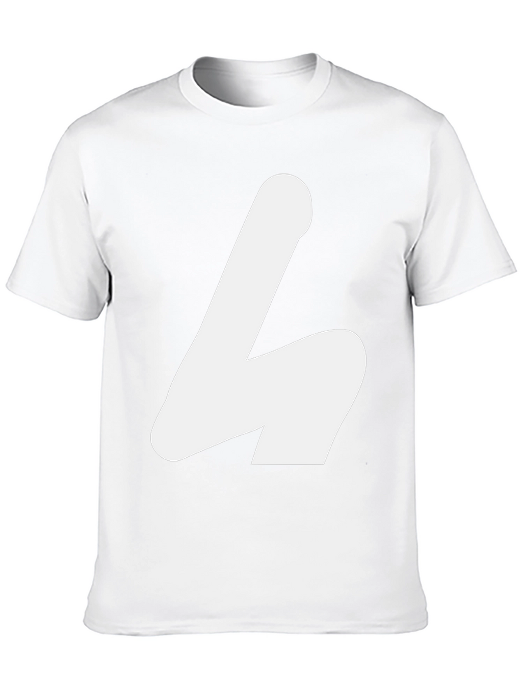 White Shape on Black Tee