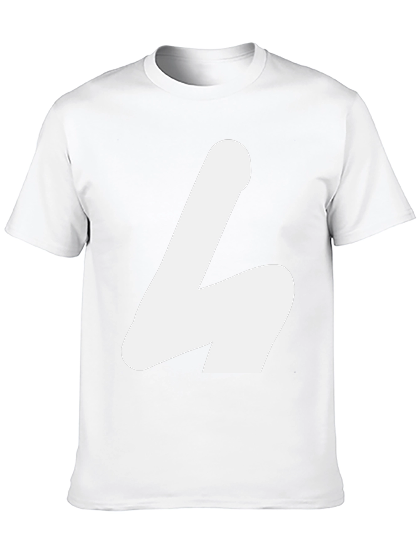 White Shape on Black Tee