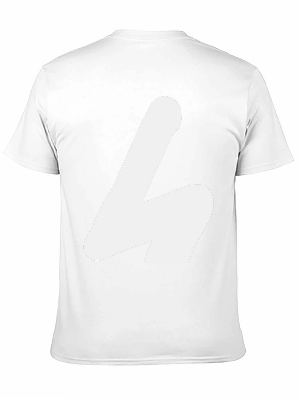 White Shape on Black Tee