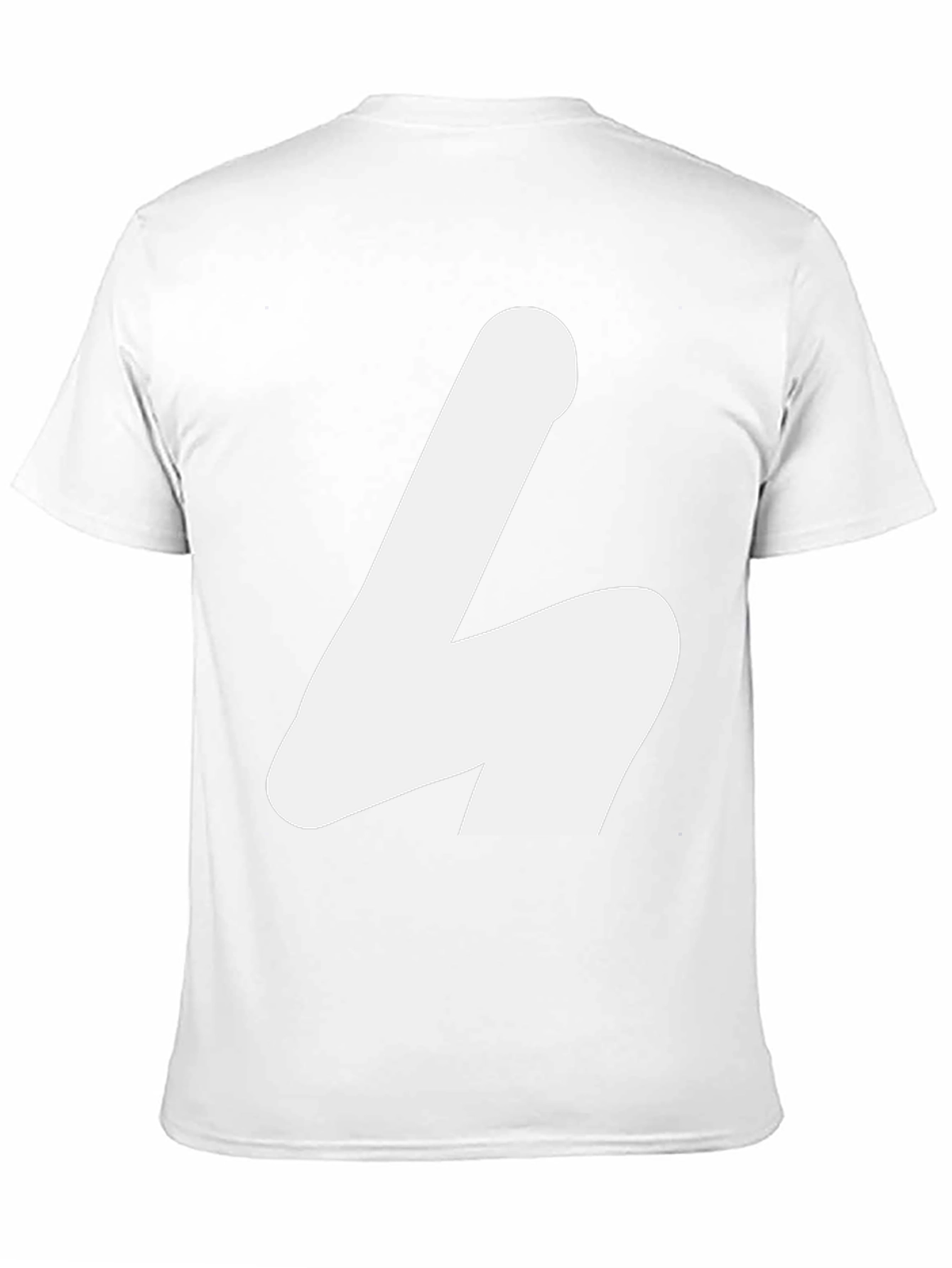 White Shape on Black Tee