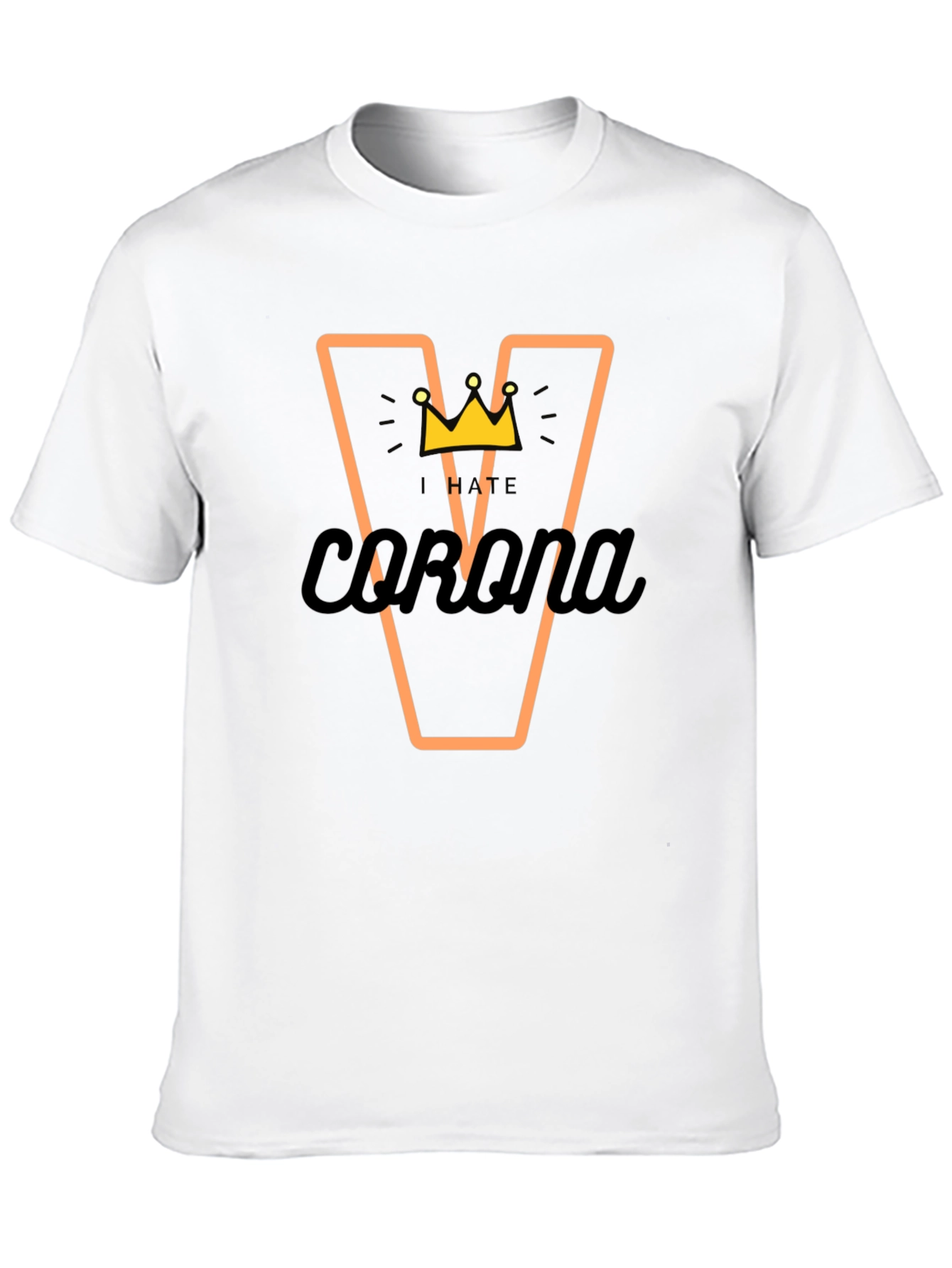 I Hate Corona T-Shirt - Black Graphic Tee