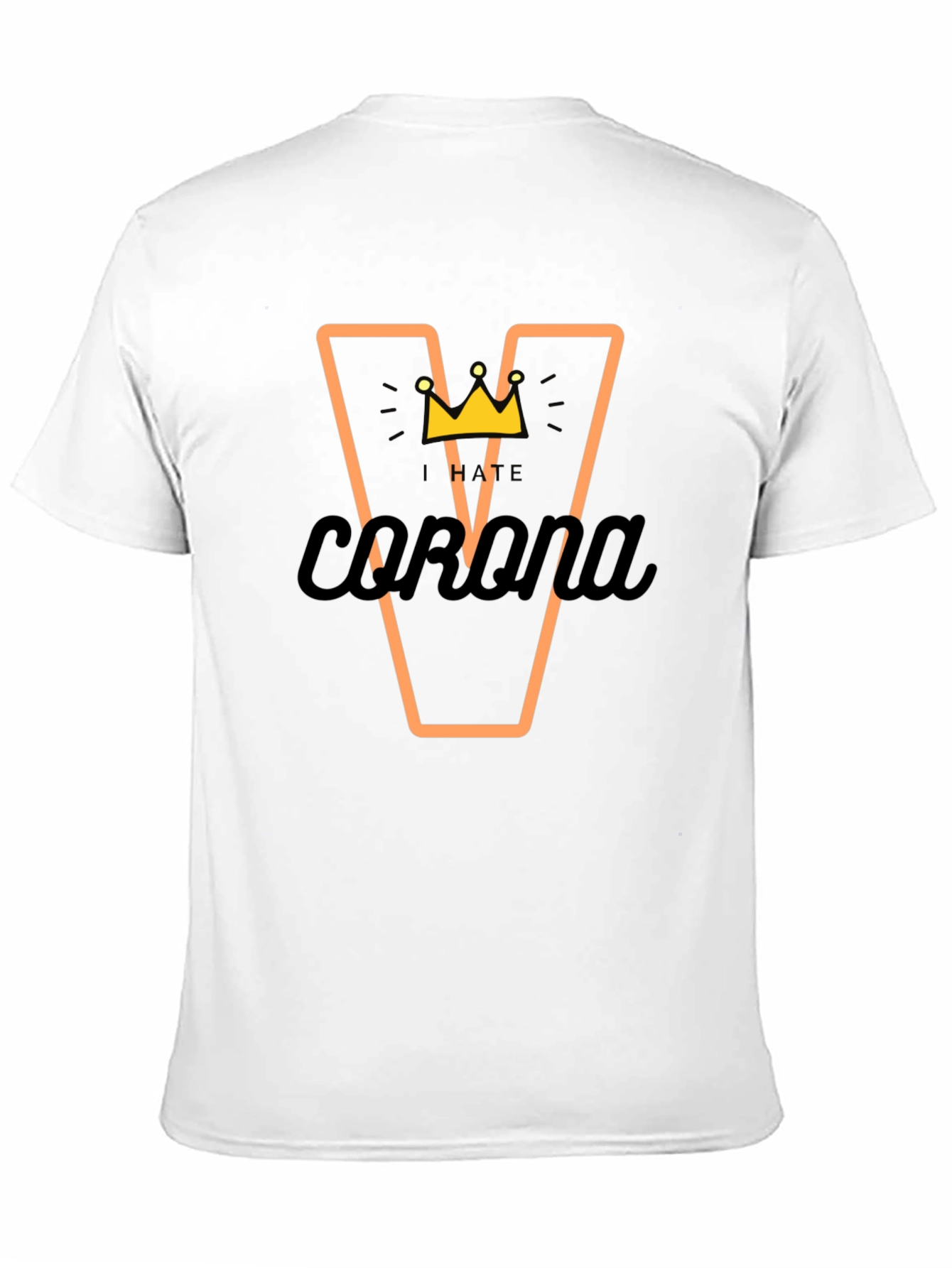 I Hate Corona T-Shirt - Black Graphic Tee