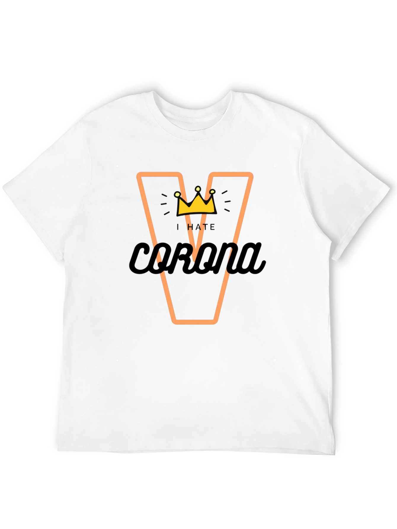I Hate Corona T-Shirt - Black Graphic Tee