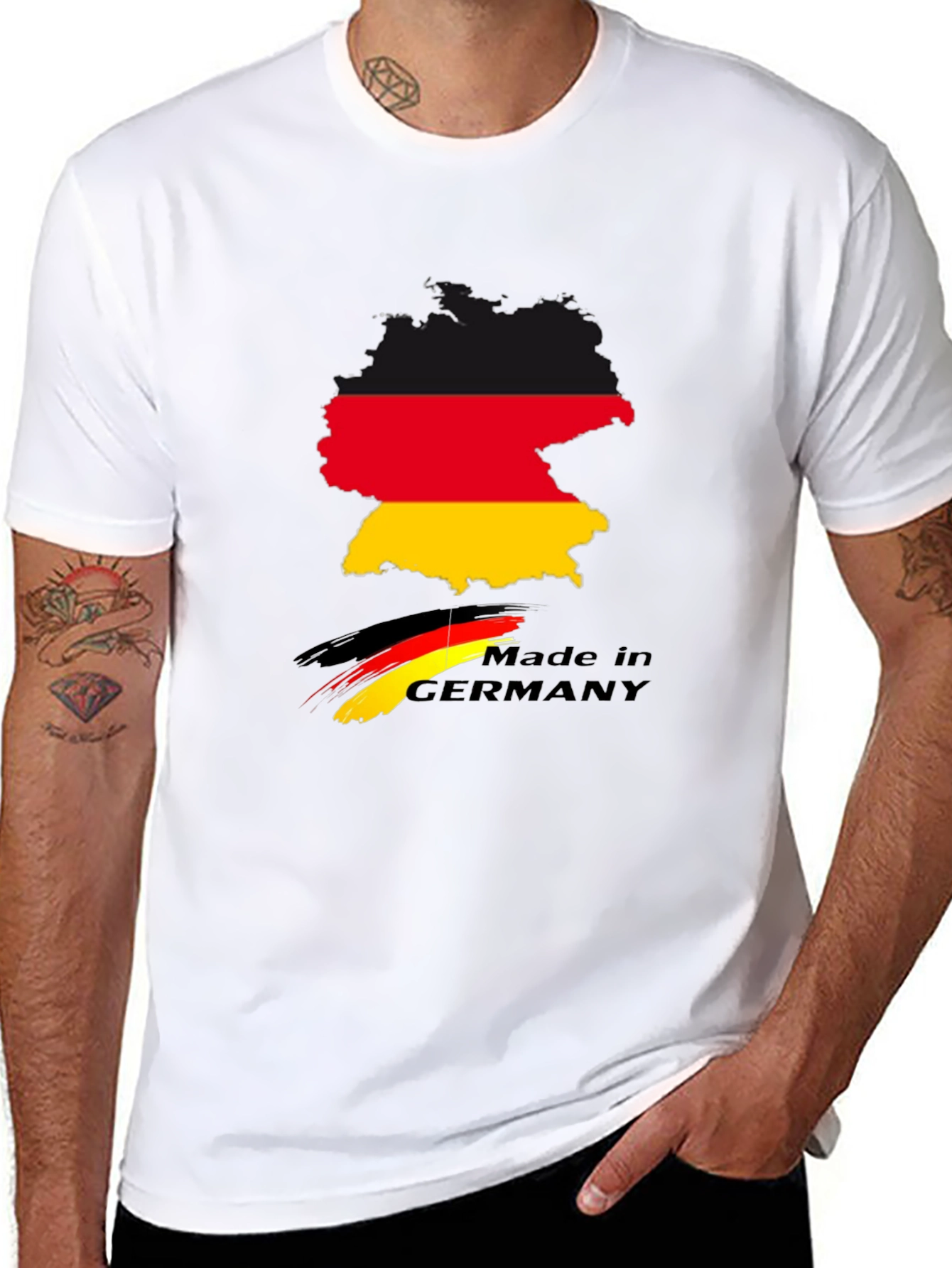 Germany Map T-Shirt - Black Cotton Tee