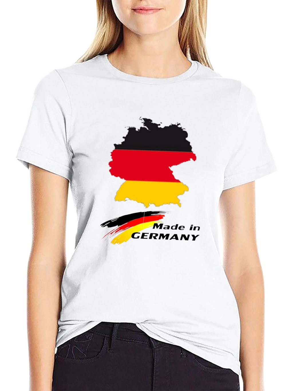 Germany Map T-Shirt - Black Cotton Tee