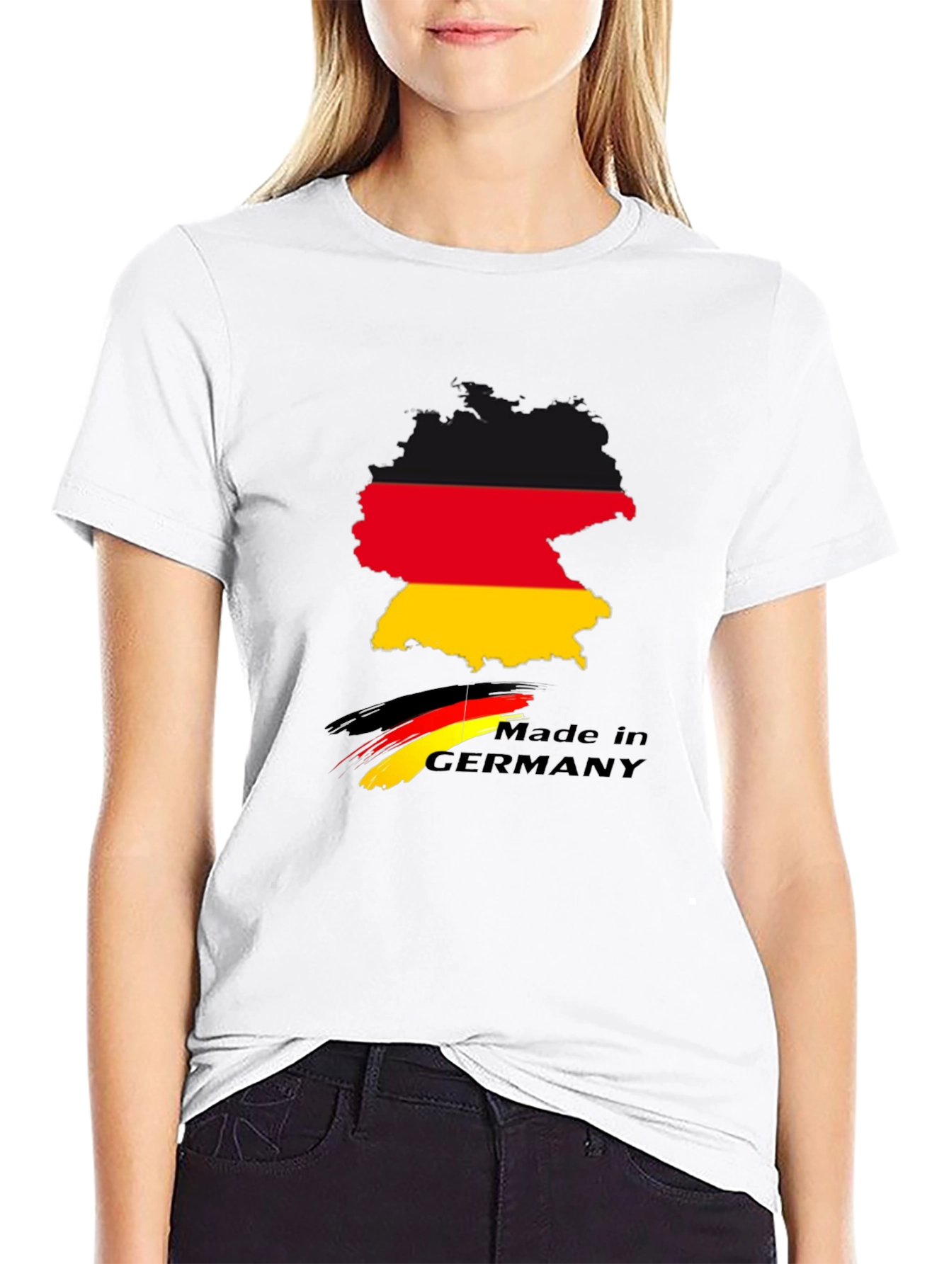 Germany Map T-Shirt - Black Cotton Tee