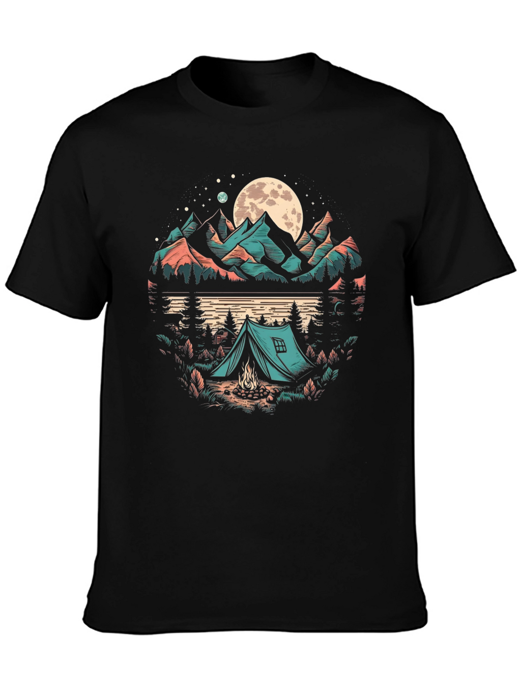 Camping Under the Moon Graphic Tee