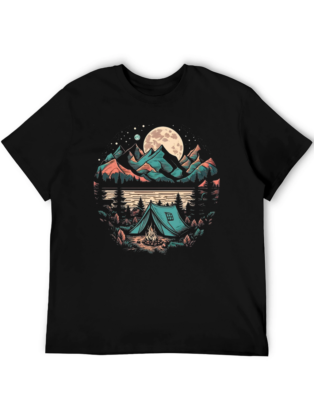 Camping Under the Moon Graphic Tee