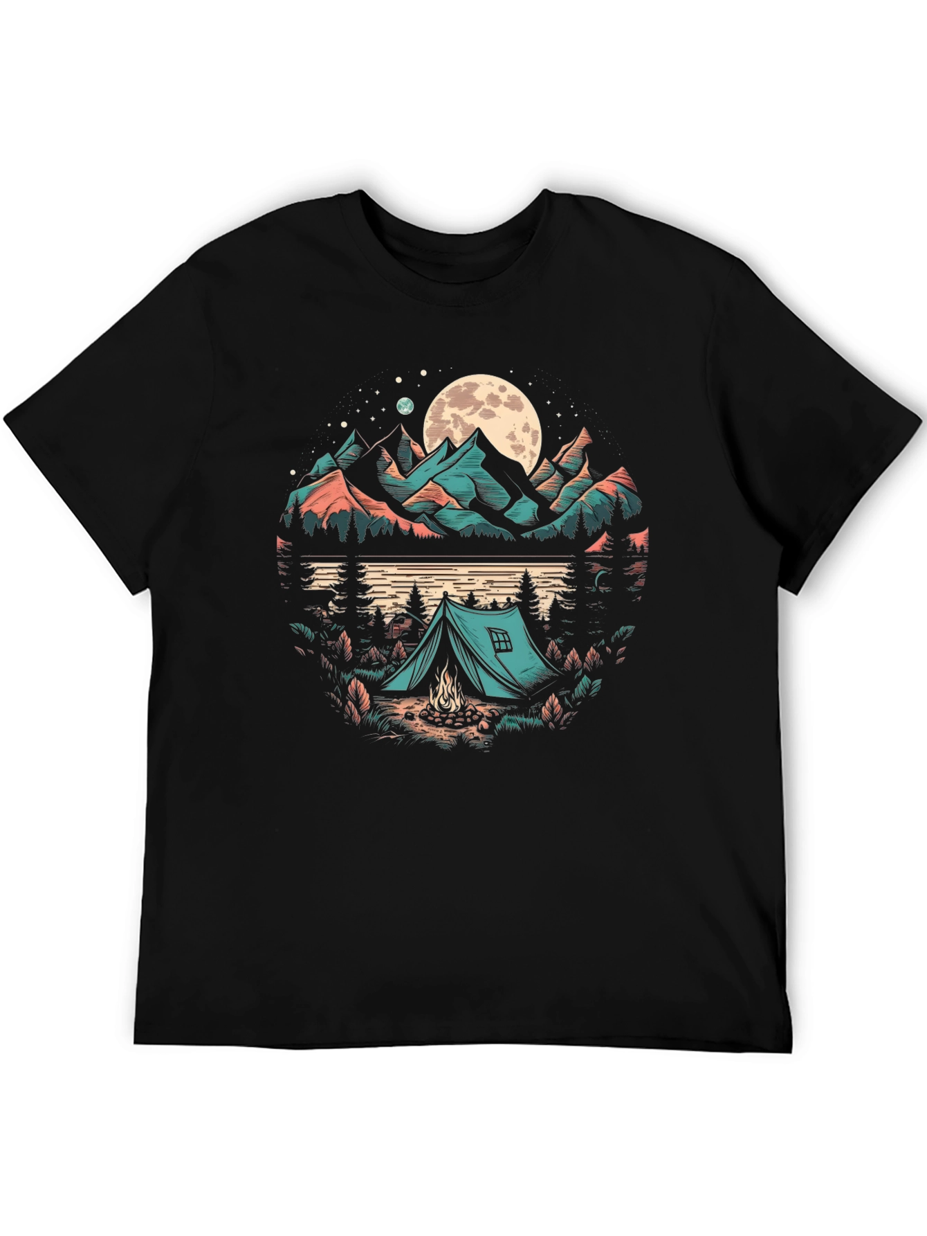 Camping Under the Moon Graphic Tee