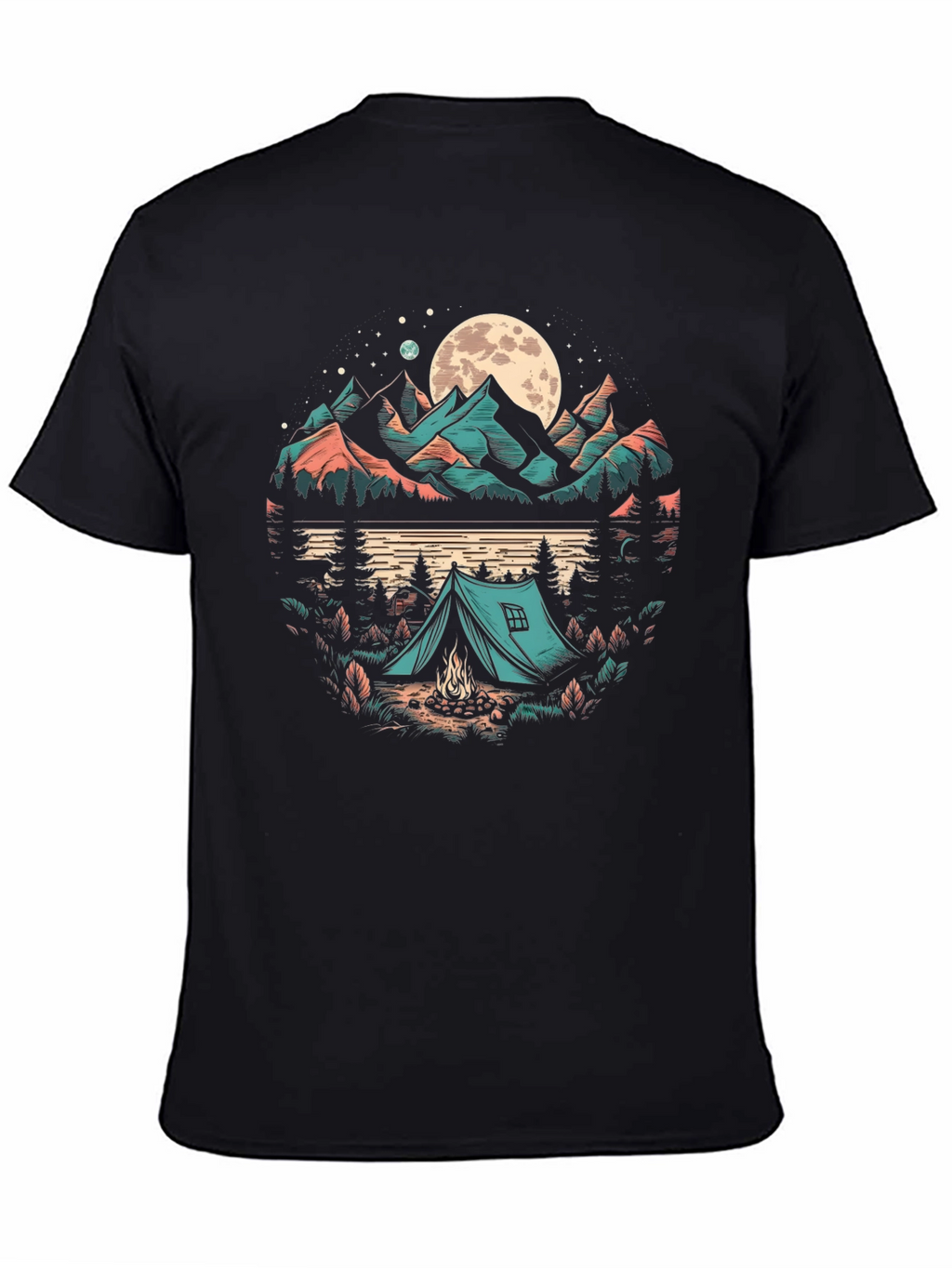Camping Under the Moon Graphic Tee