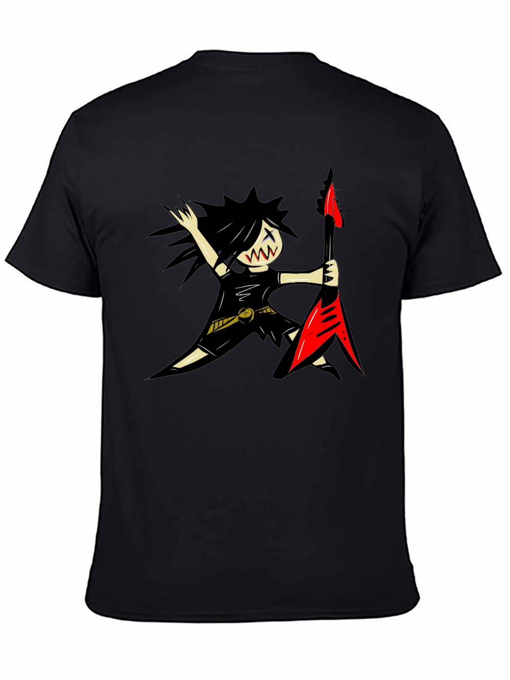 Cartoon Rocker T-Shirt - Fun Music Lover Tee