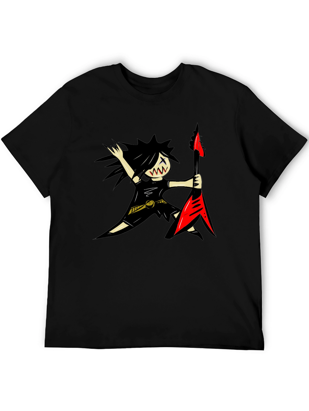 Cartoon Rocker T-Shirt - Fun Music Lover Tee