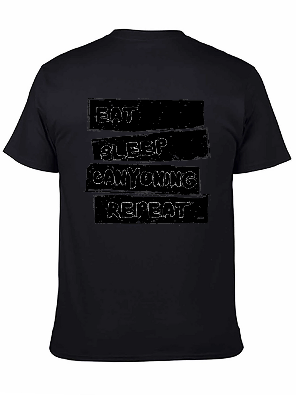Eat Sleep Canyoning Repeat Black T-Shirt