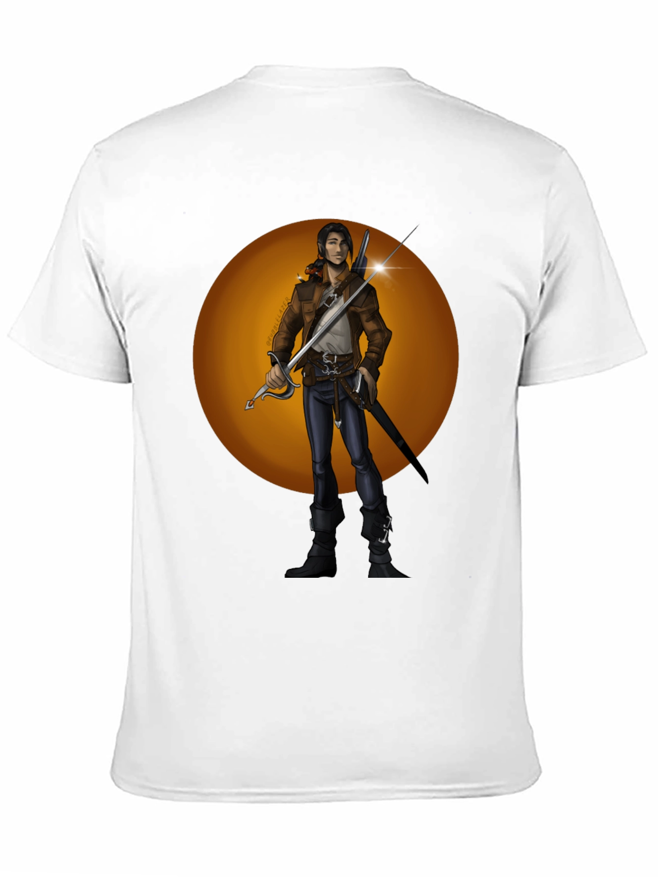 Fantasy Swordsman Graphic T-Shirt