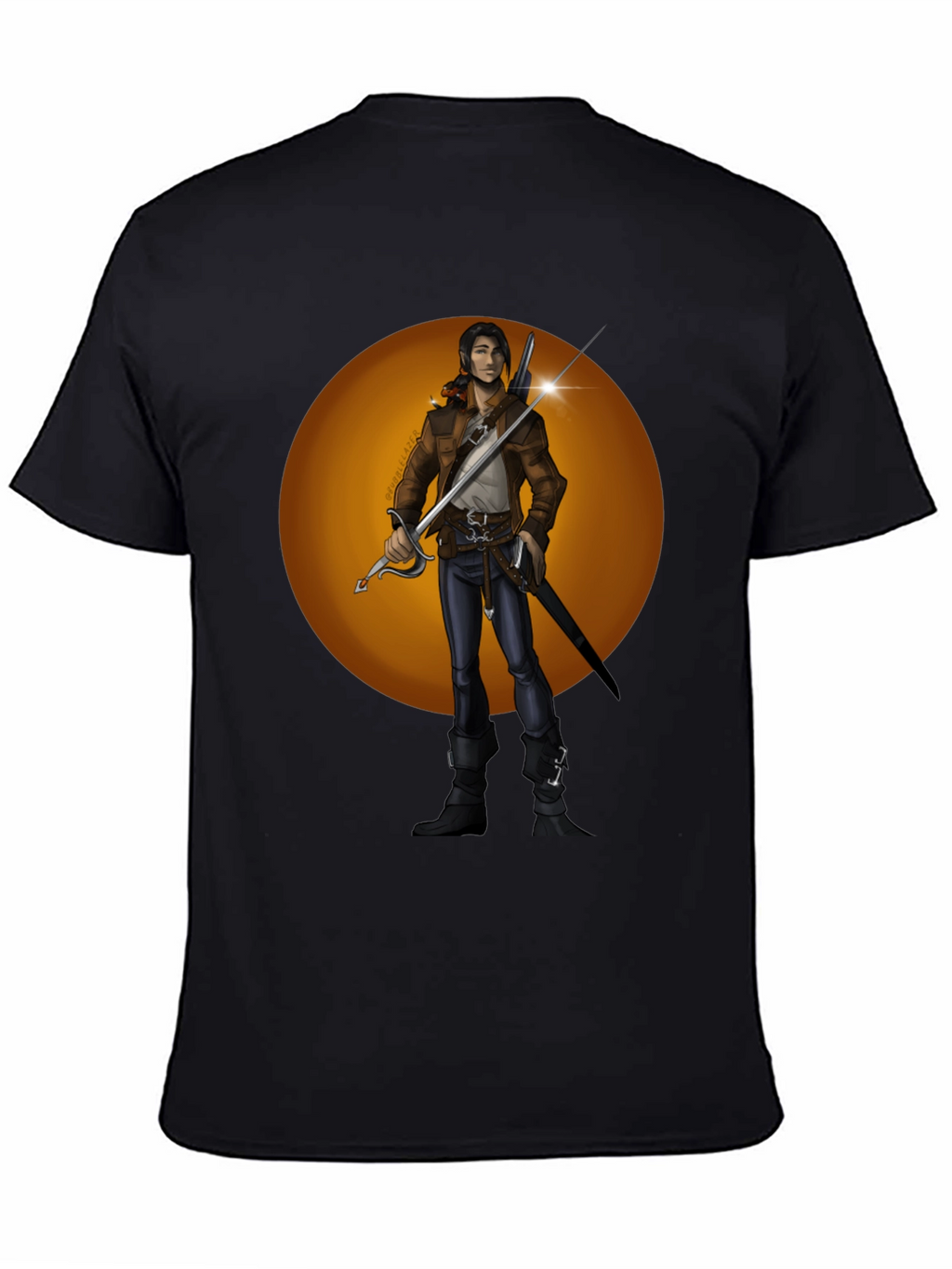 Fantasy Swordsman Graphic T-Shirt