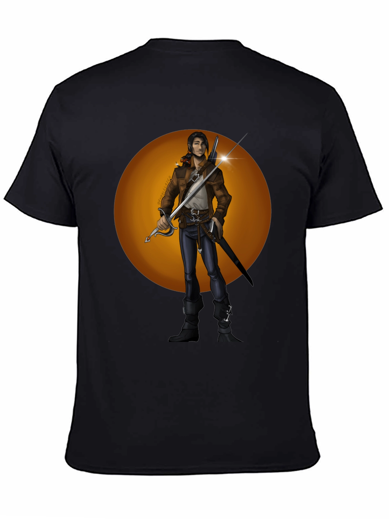 Fantasy Swordsman Graphic T-Shirt
