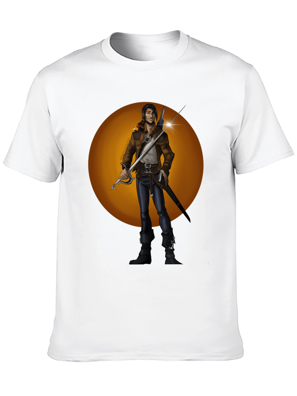 Fantasy Swordsman Graphic T-Shirt