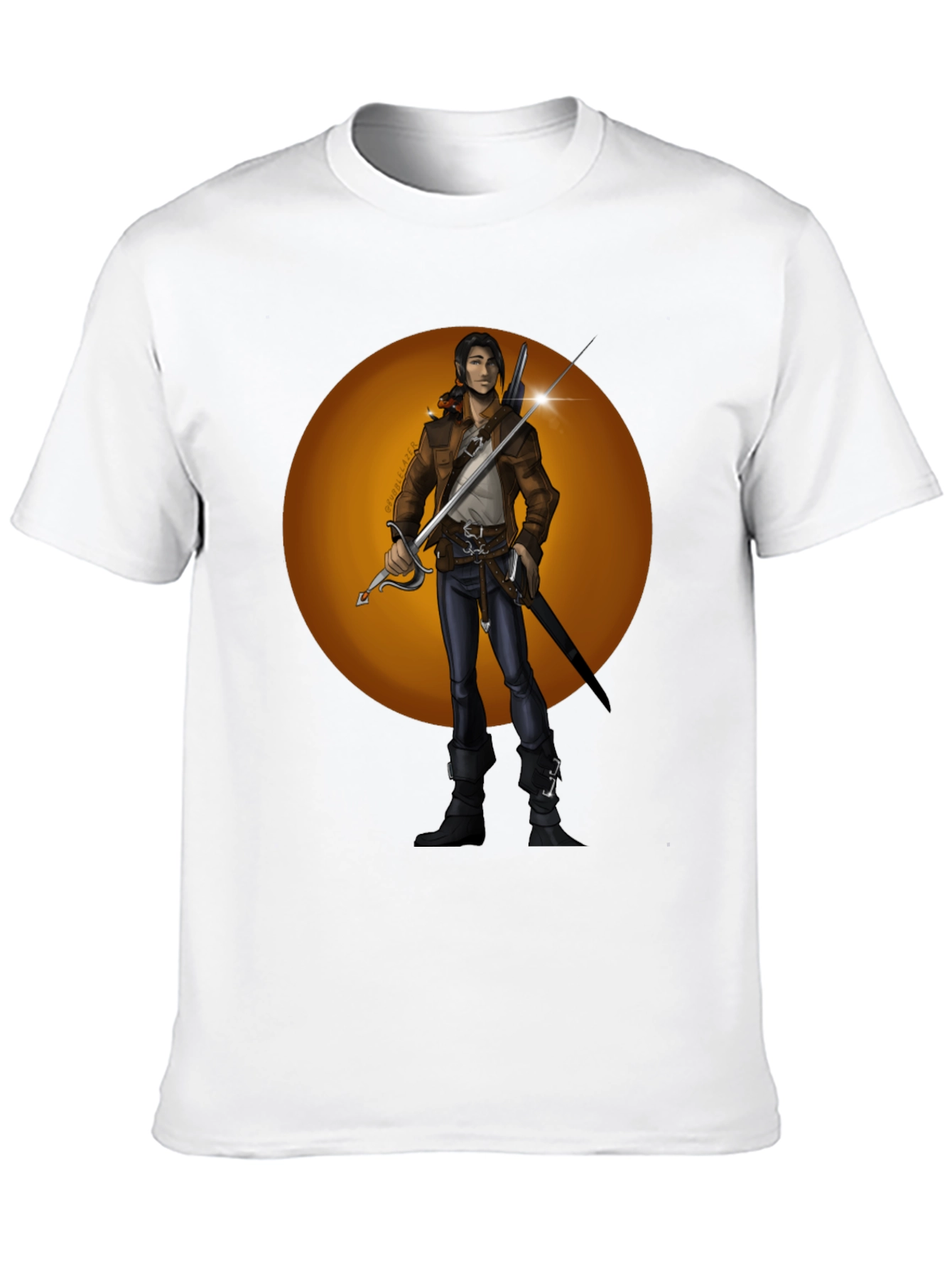 Fantasy Swordsman Graphic T-Shirt