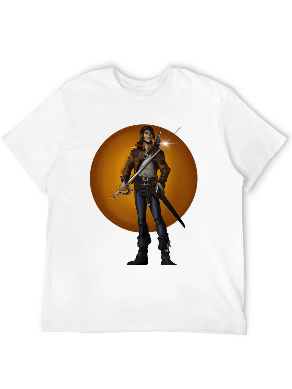 Fantasy Swordsman Graphic T-Shirt