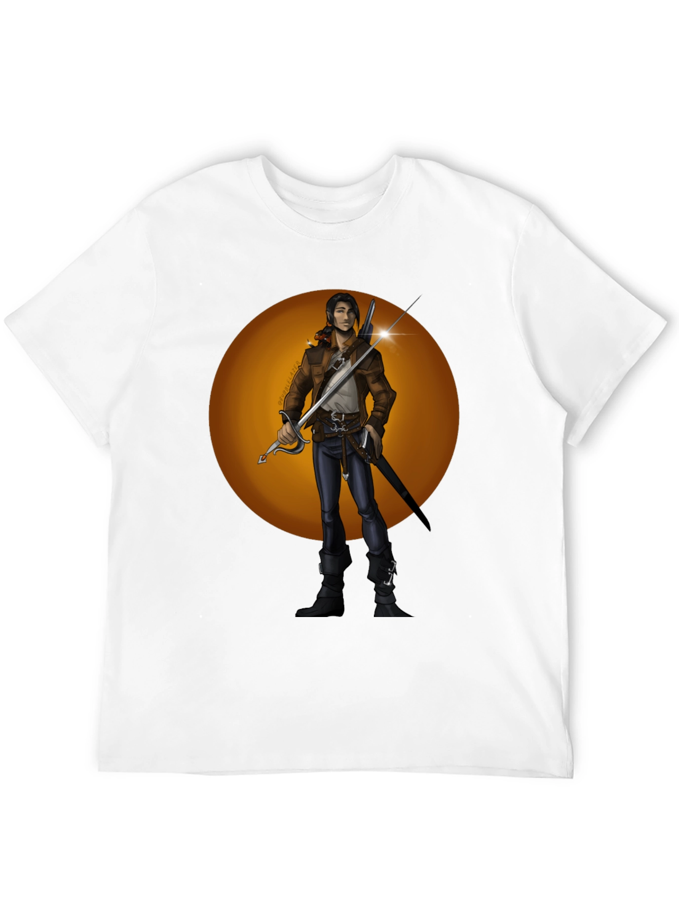 Fantasy Swordsman Graphic T-Shirt