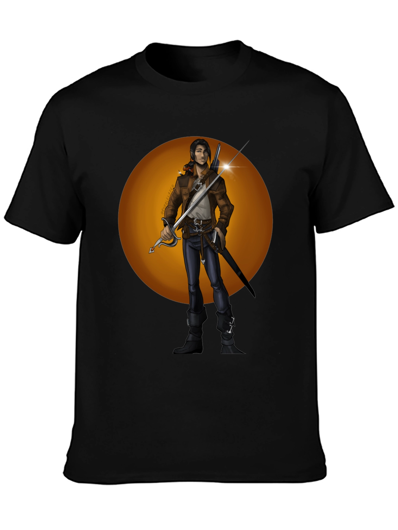 Fantasy Swordsman Graphic T-Shirt