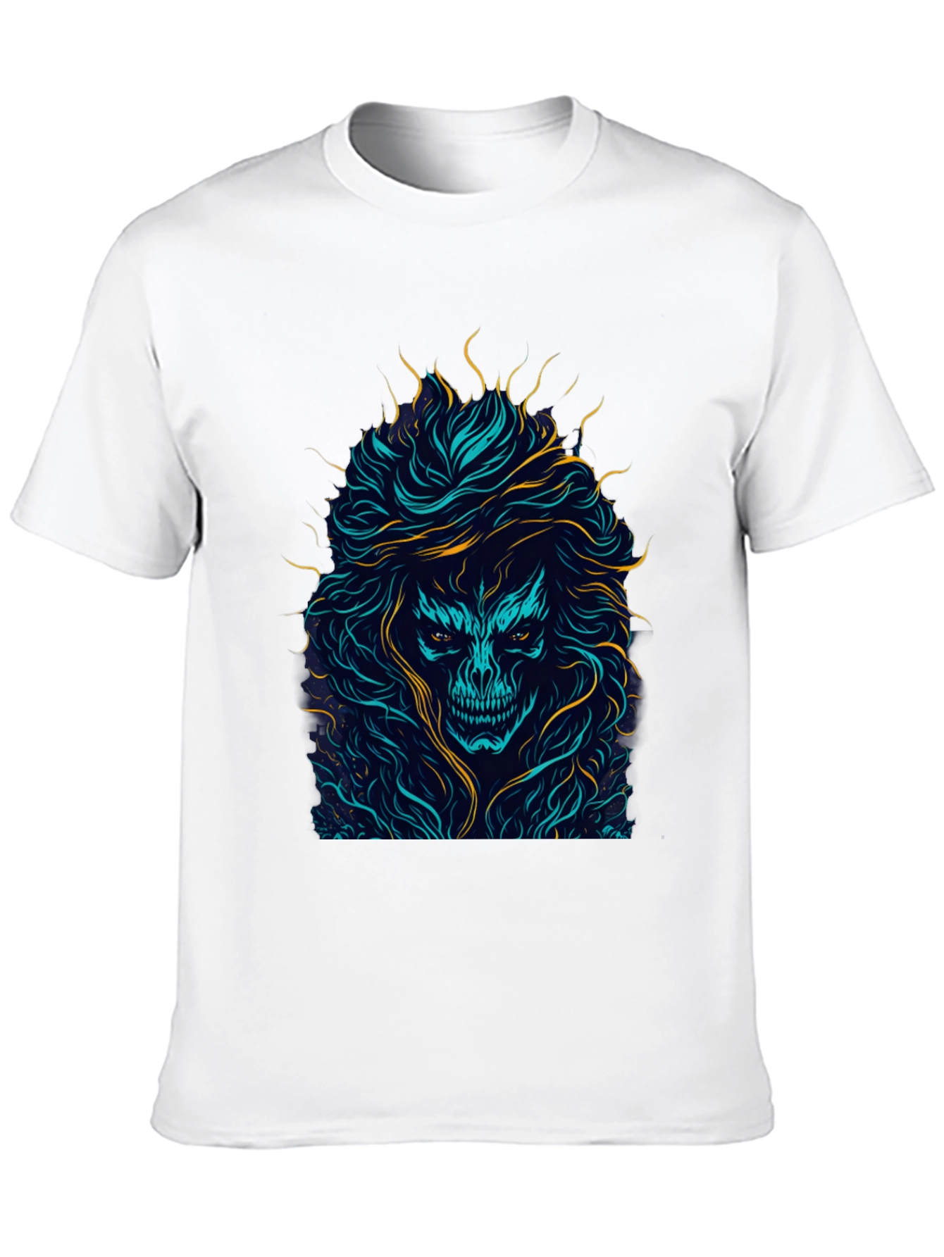 Skull Graphic Print Black T-Shirt